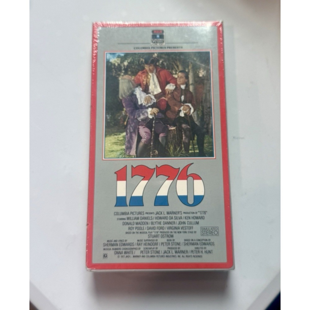 1776 SEALED NEW VHS William Daniels & Howard Da Silva (1985) RCA RARE Columbia
